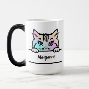 Tie Dye Kitty Mug