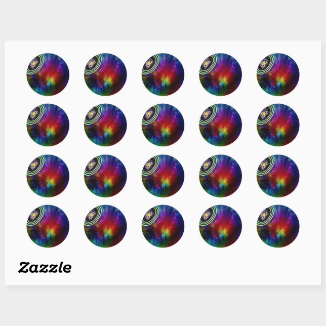 Tie Dye Lawn Bowls, Stickers (Sheet)