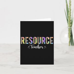 Tie Dye Leopard Resource Teacher Appreciation For  Card