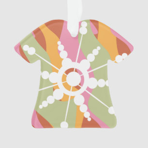 Tie Dye Liquid Retro Groovy Christmas Ornament
