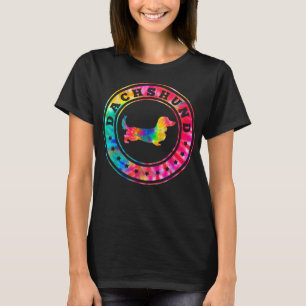 Tie Dye Long Hair Dachshund Dog Mom Dad Pet Lover T-Shirt