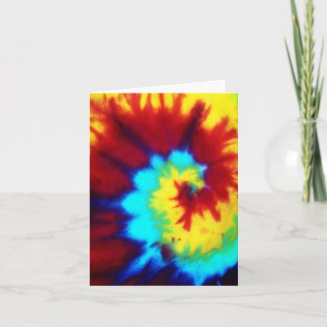 Tie Dye Look Note Cards Blank (Front)