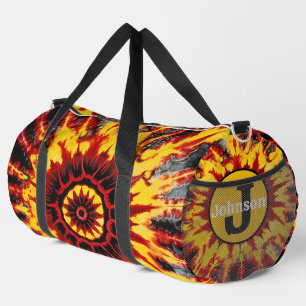 Tie Dye Mandala Pattern monogram personalized Duffle Bag