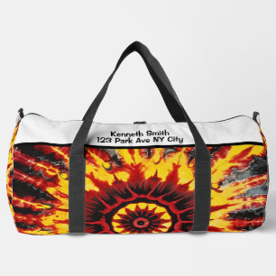 Tie Dye Mandala Pattern monogram personalized Duffle Bag