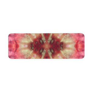 Tie Dye Maroon Radial Rays Spot Pattern
