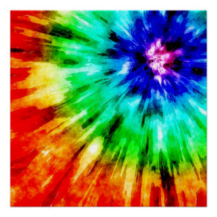 Tie Dye Meets Watercolor Poster