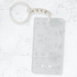 Tie Dye | Modern Minimalist Grey Monogram Keychain<br><div class="desc">A simple tie dye pattern with a soft grey neutral colour palette. The perfect on trend gift or accessory can easily be customized with your name, initials, monogram, hashtag or slogan! Tie-Dye is making a major comeback right now and is officially the Biggest Trend of the Year! We think tie-dye...</div>