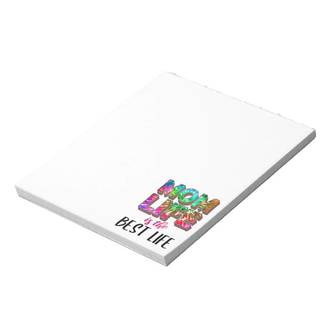 Tie Dye Mom Life is the Best Life Notepad (Rotated)