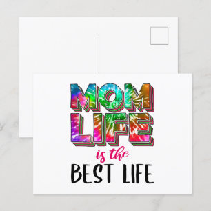 Tie Dye Mom Life is the Best Life Postcard