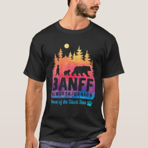 Tie Dye Mother Bear And Cubs Banff National Park T-Shirt