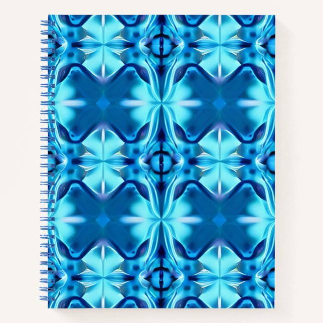 Tie Dye Motif dans Indigo et Ice Blue Journal (Devant)