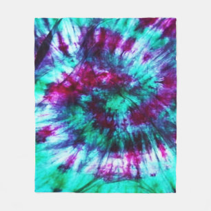 Tie Dye multicolor Fleece Blanket
