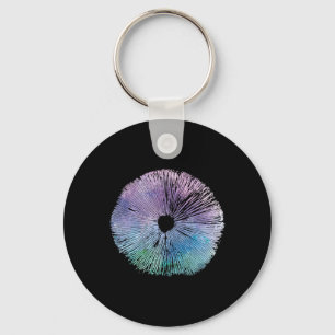 Tie Dye Mushroom Cap Spore Wild Mushrooms Cottagec Keychain