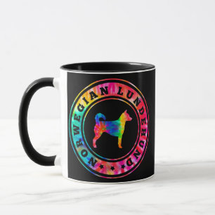 Tie Dye Norwegian Lundehund Dog Mom Dad Pet Lover Mug