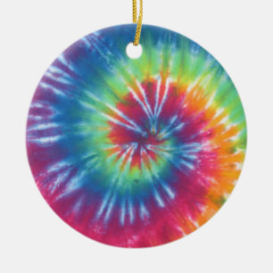 Tie Dye One Ceramic Ornament
