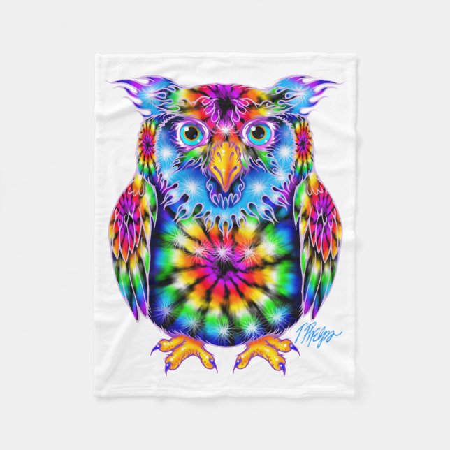 Tie Dye Owl Blanket (Front)