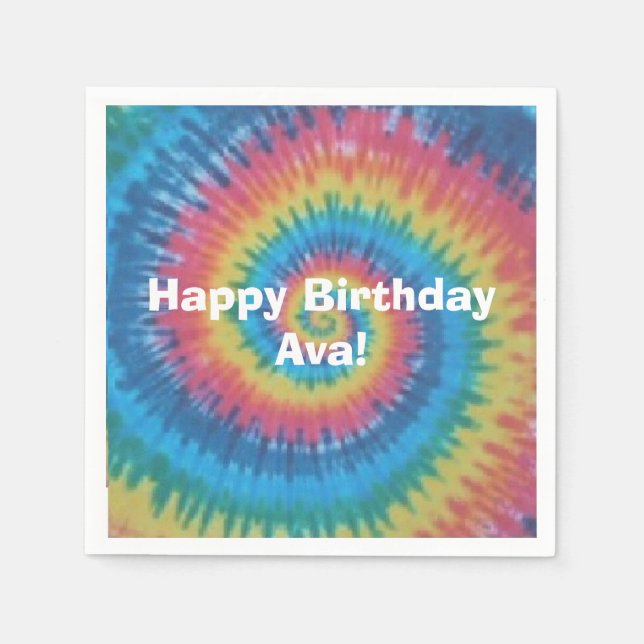 Tie Dye Paper Napkins (Front)