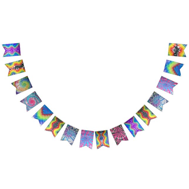 Tie Dye party bunting Bunting Flags (All)