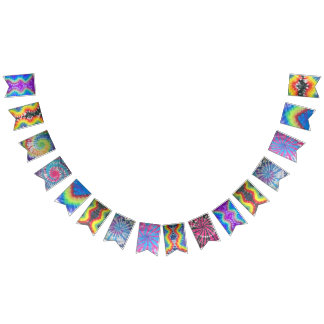 Tie Dye party bunting Flags