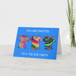 Tie Dye Party Invitation