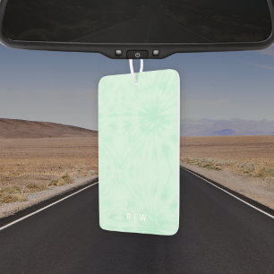 Tie Dye   Pastel Mint Green Monogram Air Freshener