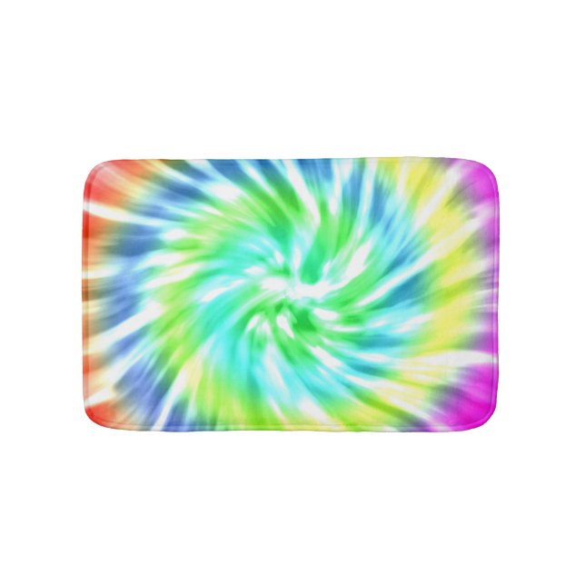 Tie Dye Pattern Bath Mat (Front)
