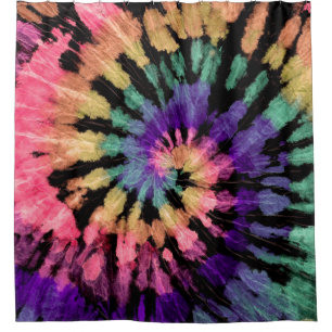 Tie dye pattern. Hand drawn rainbow shibori. Ink t