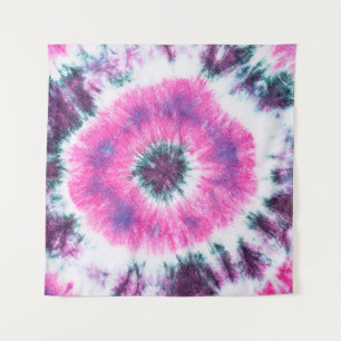 tie dye pattern hand dyed on cotton fabric abstrac tapestry
