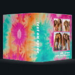 Tie Dye Pattern Hot Pink Orange Teal - custom name Binder<br><div class="desc">A bold, colourful design with grateful shades of hot pink, orange and aqua blue with a fun colour block to add your name or any text. The crazy tie dye pattern has a variety of colours. You can add a name, monogram or other custom text. If you need to move...</div>