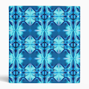 Tie Dye Pattern in Indigo and Ice Blue Binder