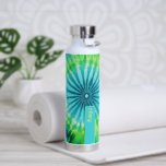 Tie Dye Pattern Lime Aqua Teal - custom name Water Bottle<br><div class="desc">A bold, colourful design with colourful shades of lime and aqua blue with a fun colour block to add your name or any text. The crazy tie dye pattern has a variety of colours. You can add a name, monogram or other custom text. If you need to move the art...</div>