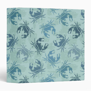 Tie Dye Pattern Of Crabs Binder