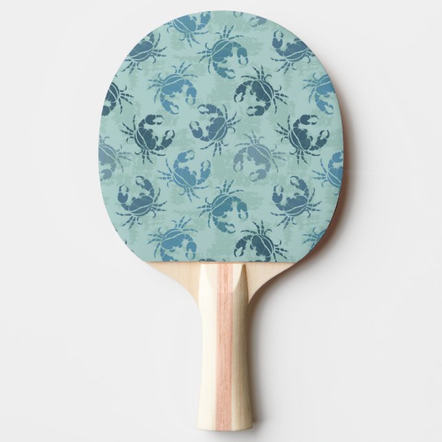 Tie Dye Pattern Of Crabs Ping Pong Paddle (Front)