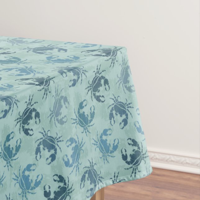 Tie Dye Pattern Of Crabs Tablecloth (In Situ)