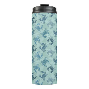 Tie Dye Pattern Of Crabs Thermal Tumbler