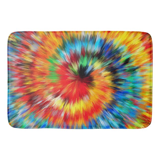 Tie Dye Pattern Placemat Bath Mat (Front)