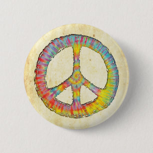 Tie-Dye Peace 713 2 Inch Round Button