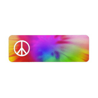 Tie Dye Peace Label