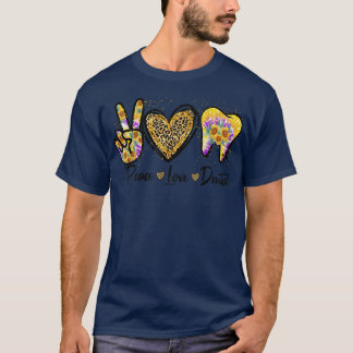 Tie Dye Peace Love Dental Gifts Funny Dentist Life T-Shirt