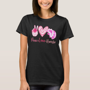 Tie Dye Peace Love Hamster Girl Women T-Shirt