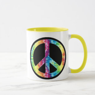 Tie Dye Peace Sign mug