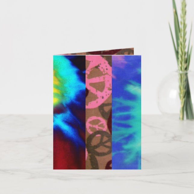 Tie Dye/Peace Signs Mix Invite! Invitation (Front)