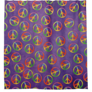 Tie Dye Peace Signs On Purple