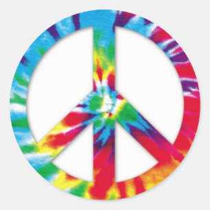 Tie-Dye Peace Stickers