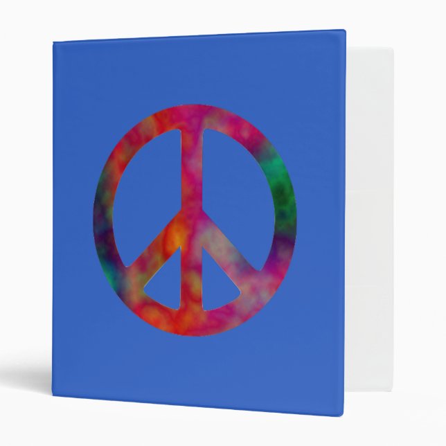 Tie Dye Peace Symbol Binder (Front/Inside)