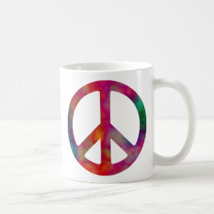Tie Dye Peace Symbol Coffee Mug