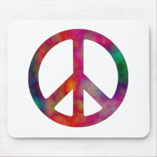 Tie Dye Peace Symbol Mouse Pad