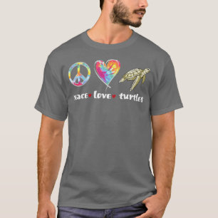 Tie dye peave love turtles T-Shirt