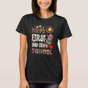 Tie Dye Pencil Happy First Day Of School Lunch Lad T-Shirt