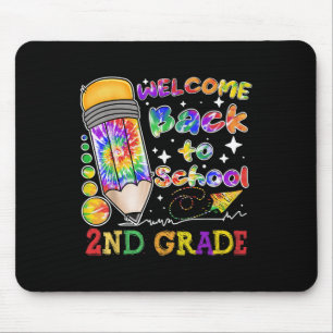 Tie Dye Pencil Welcome Back To School Cute 2nd Gra Mouse Pad